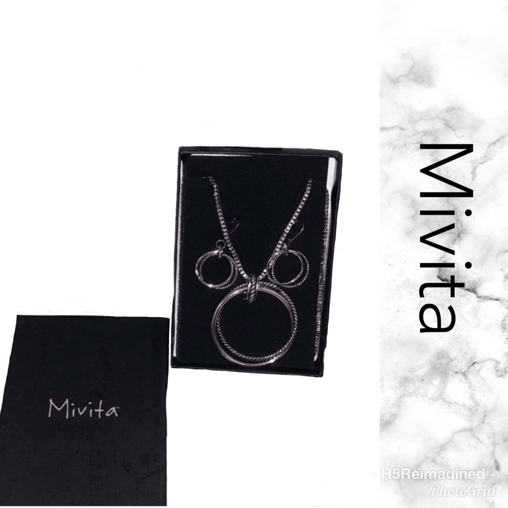 Mivita necklace and earrings set nib